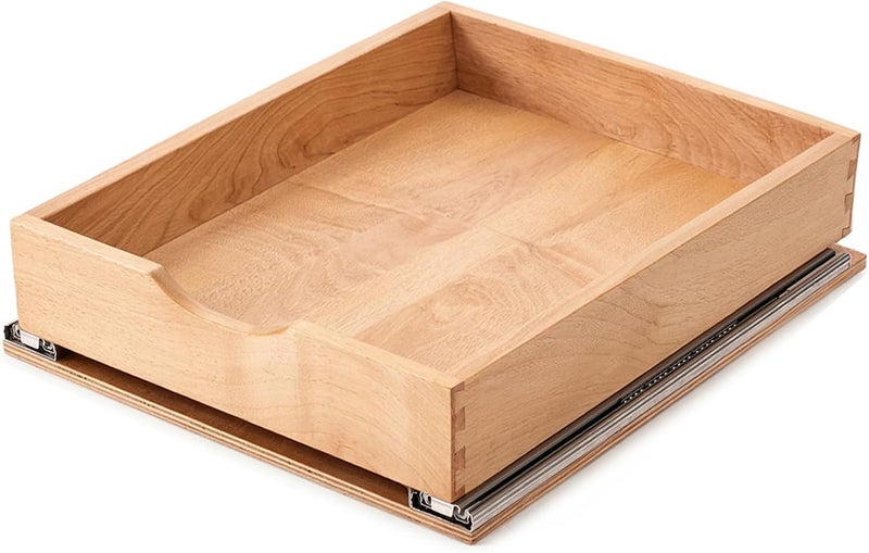 Draworia Pull Out Cabinet Drawers - 6x2 Size Options (12-23'W,18-21'D), Pre-Assembled with Soft Close Slides, Solid Beechwood, Easy Installation(16'W x 18'D) - Image 1
